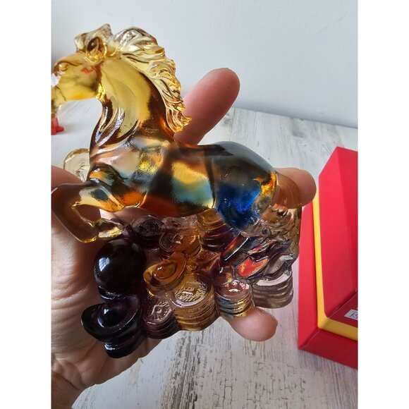 Kalifano horse crystal carved statue‎ figurine new - Picture 6 of 9